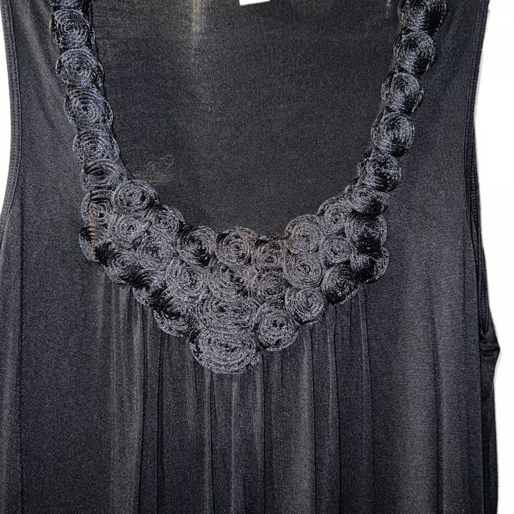 EUC - LIKE NEW! August Silk Black Tank Top Blouse Size L - Picture 2 of 7